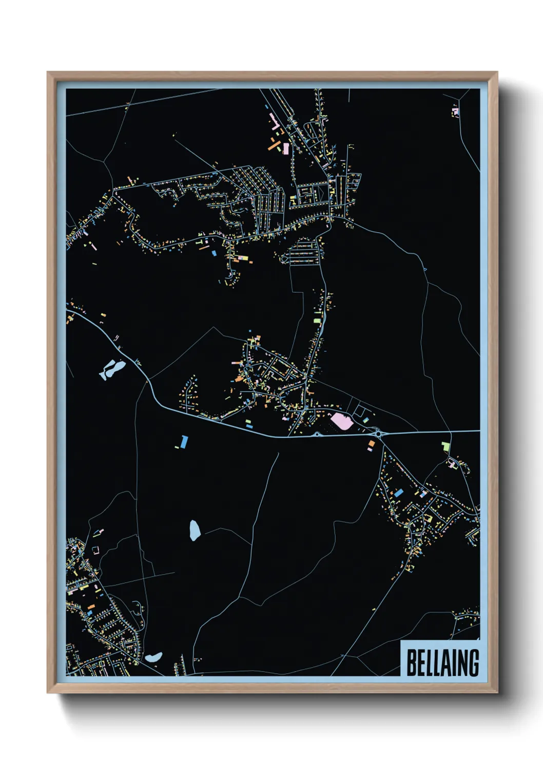 Une affiche de carte sur Bellaing