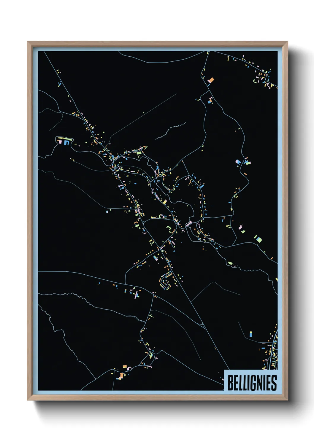 Une affiche de carte sur Bellignies