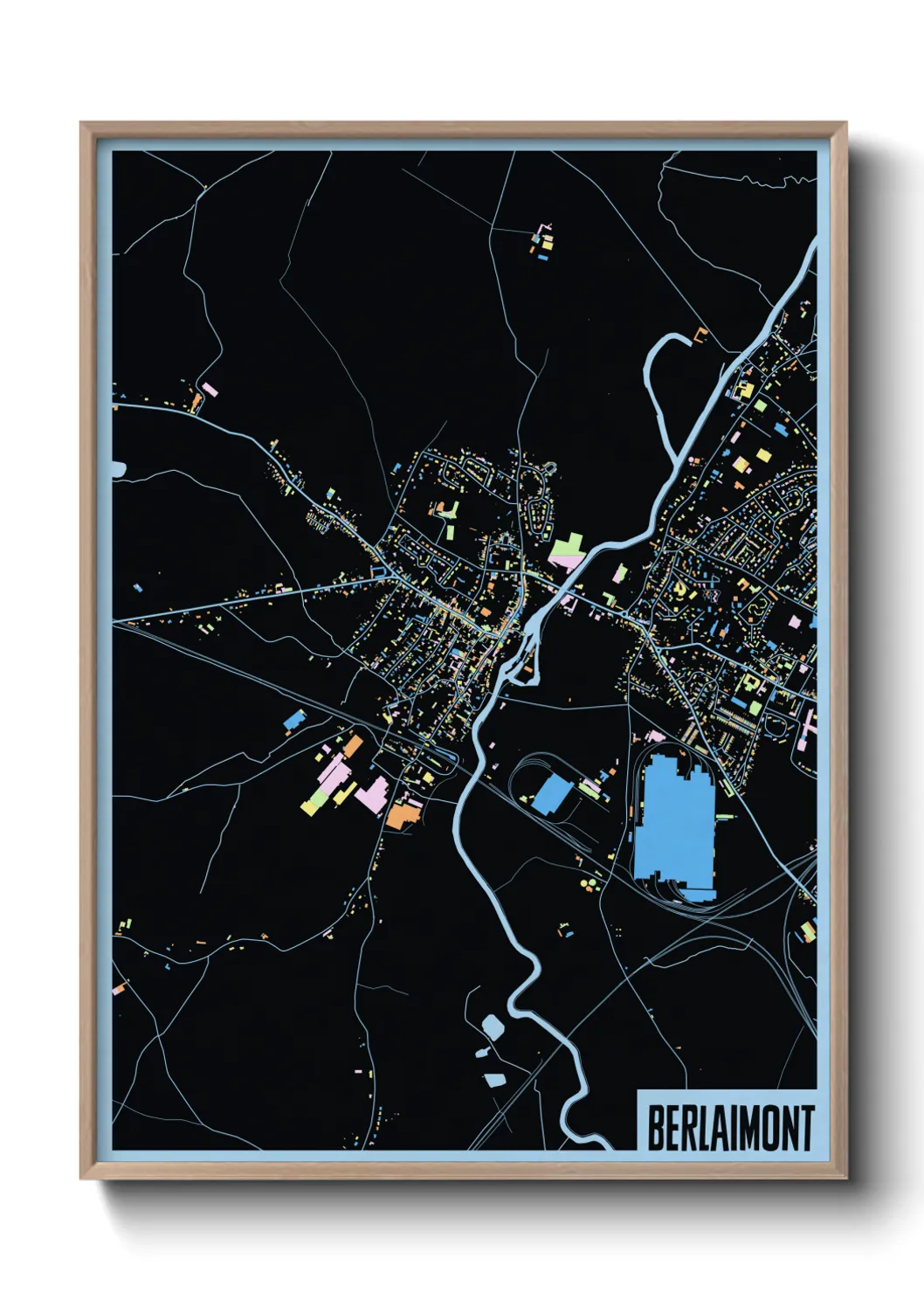 Une affiche de carte sur Berlaimont