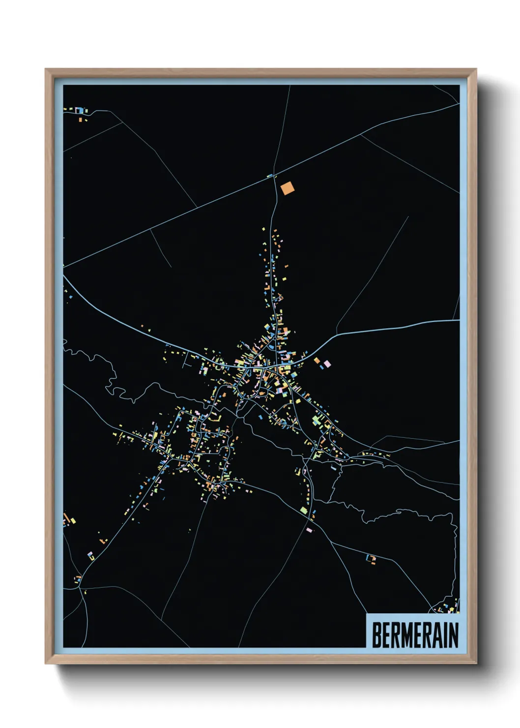 Une affiche de carte sur Bermerain