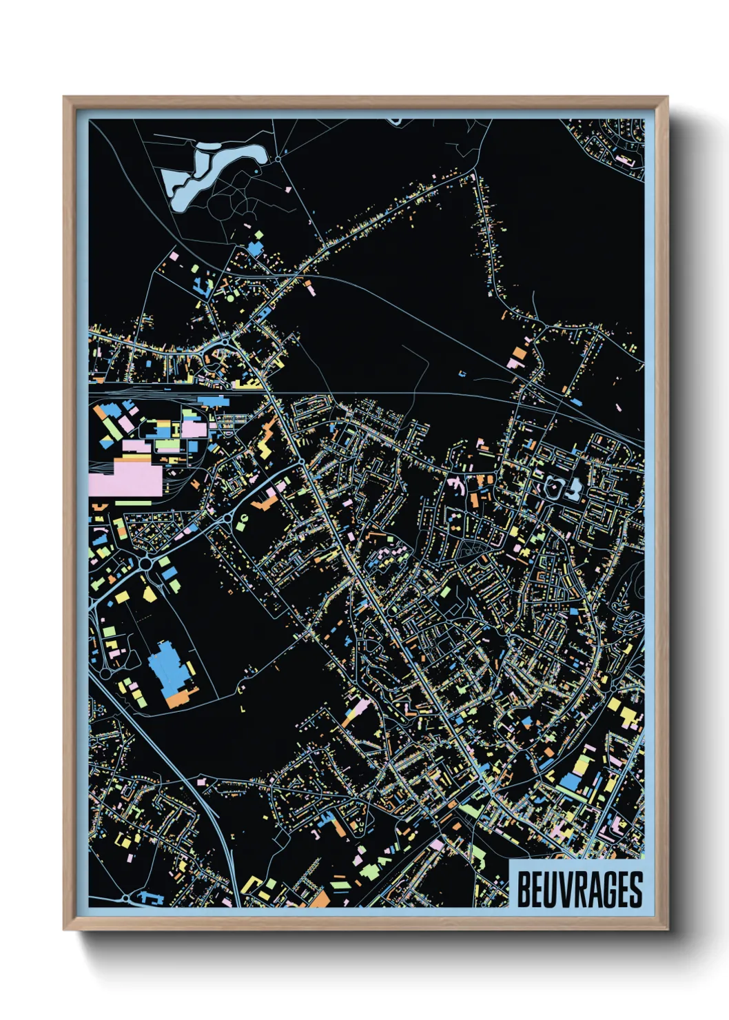 Une affiche de carte sur Beuvrages