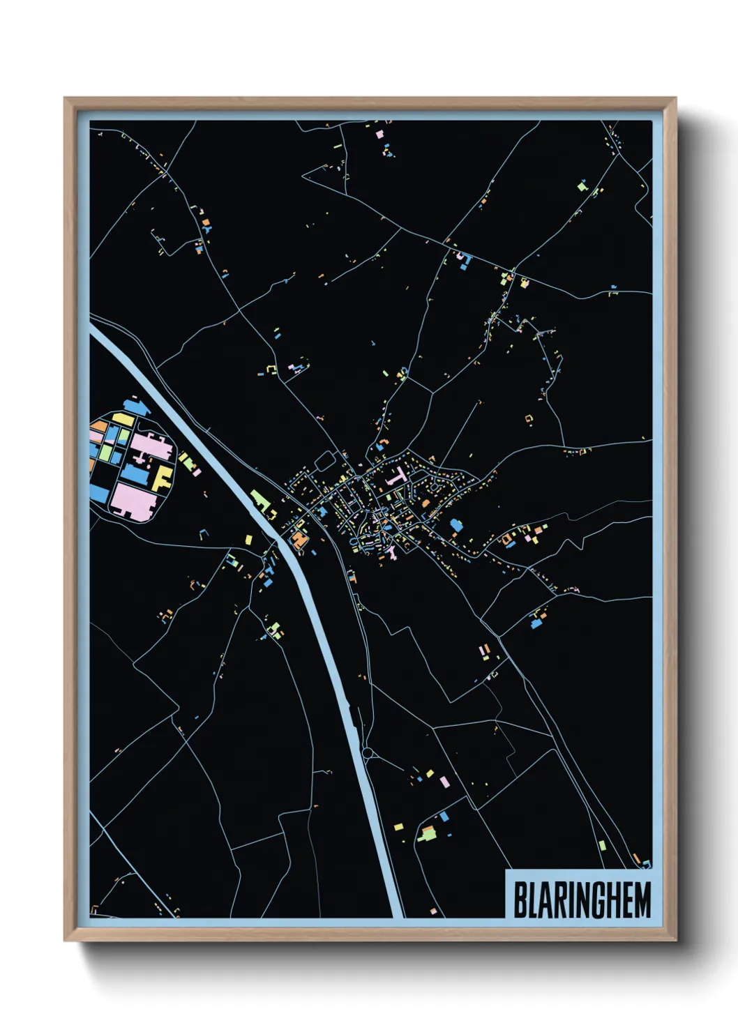 Une affiche de carte sur Blaringhem