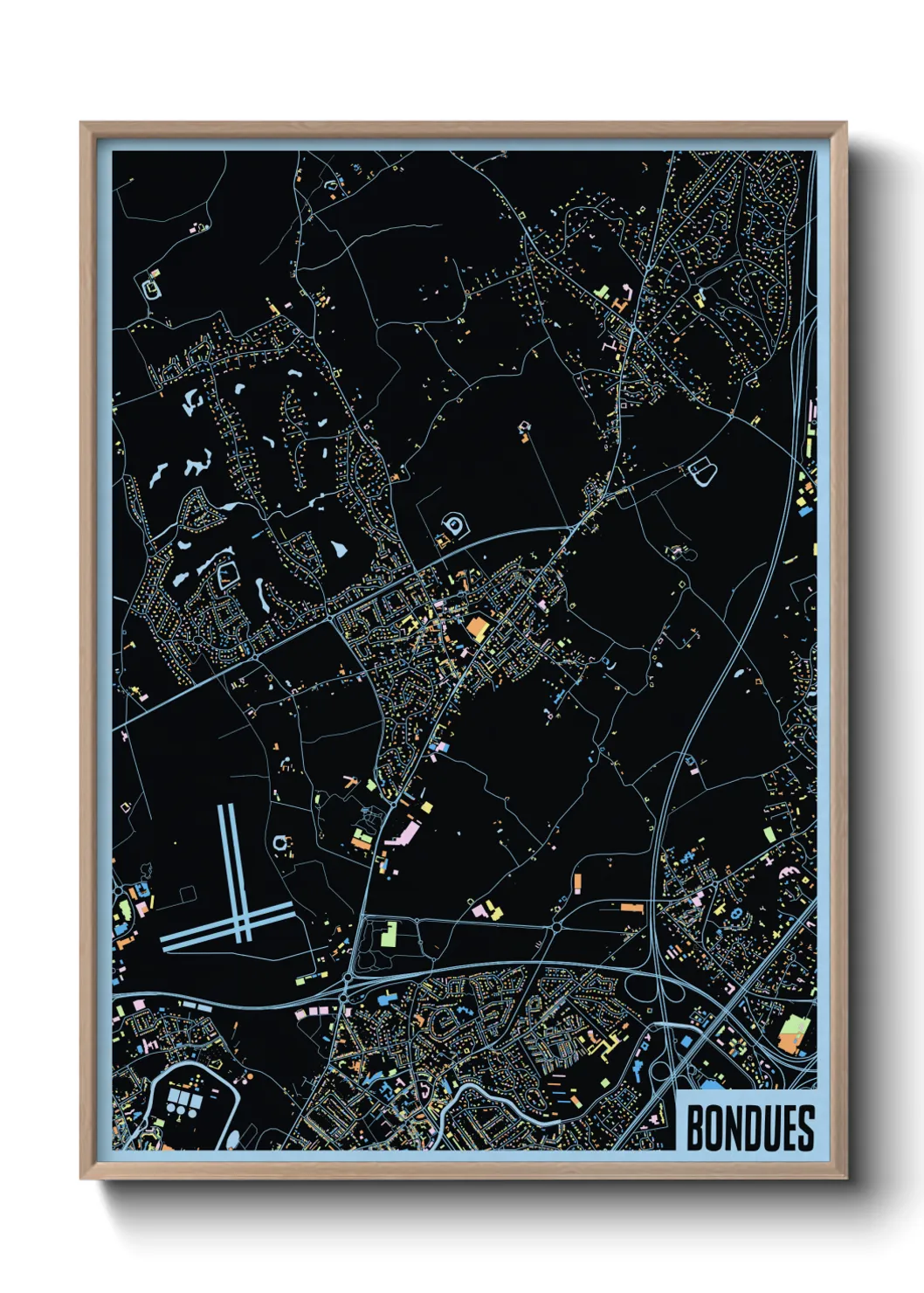 Une affiche de carte sur Bondues