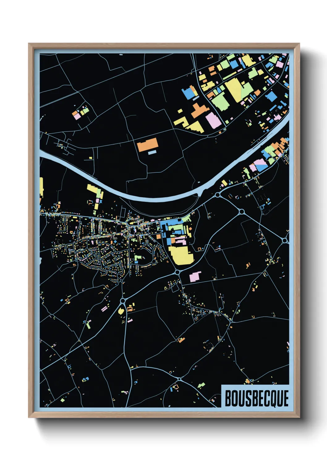 Une affiche de carte sur Bousbecque