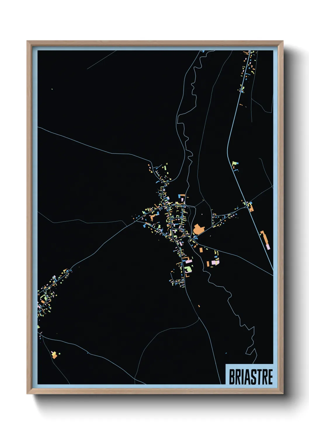 Une affiche de carte sur Briastre