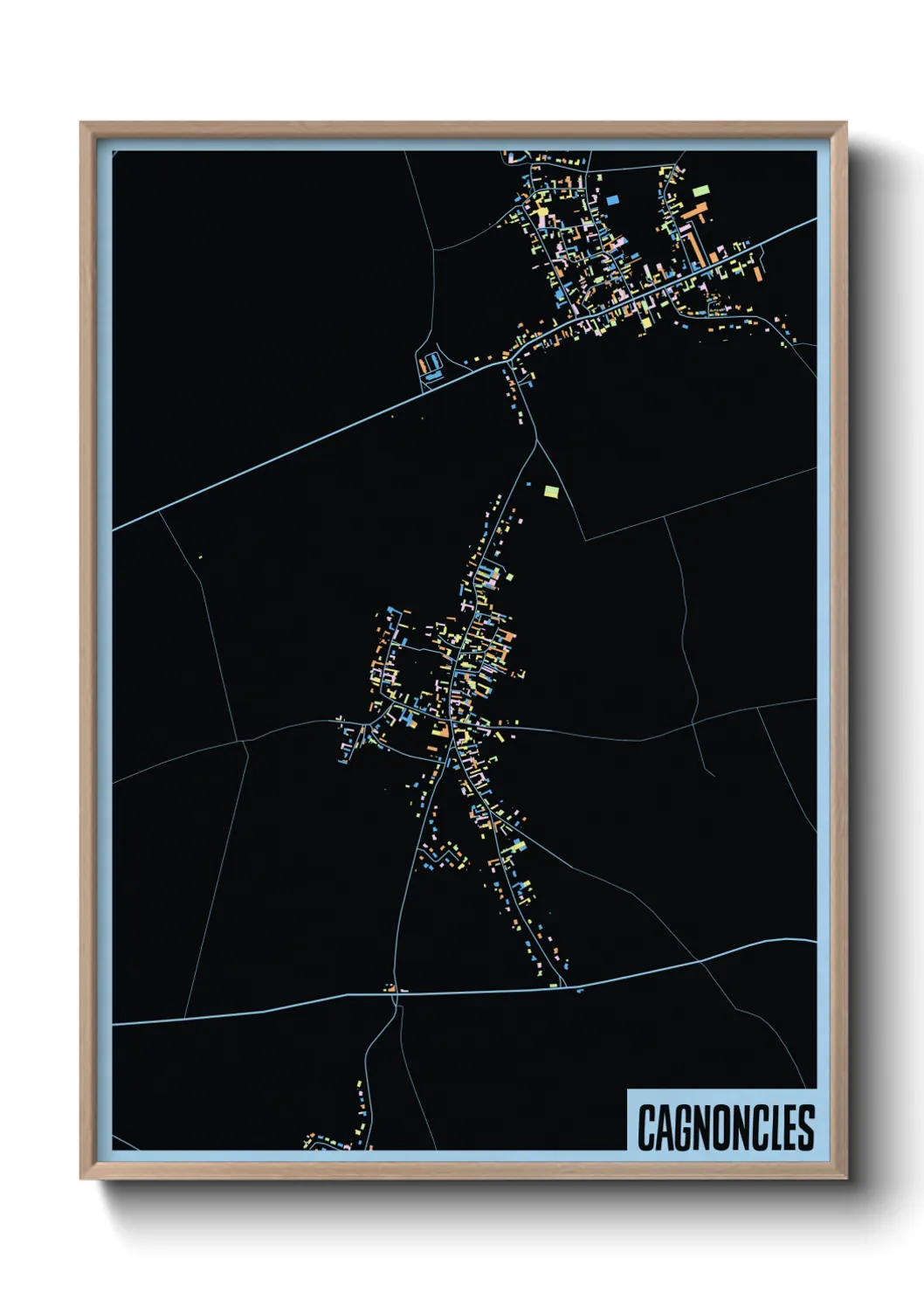 Une affiche de carte sur Cagnoncles