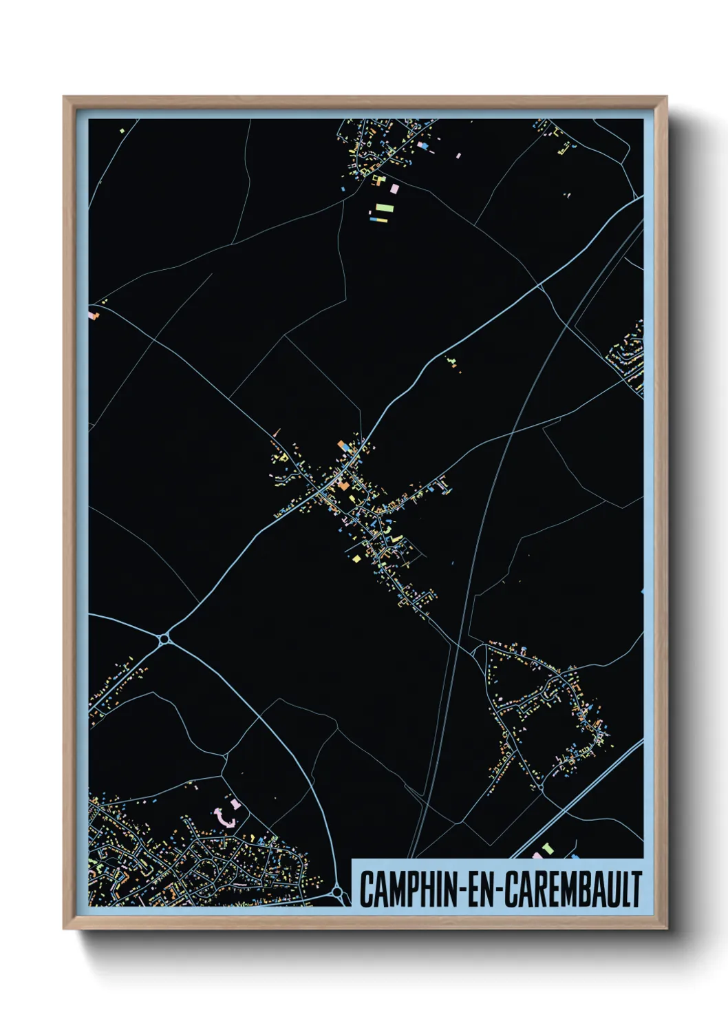 Une affiche de carte sur Camphin-en-Carembault