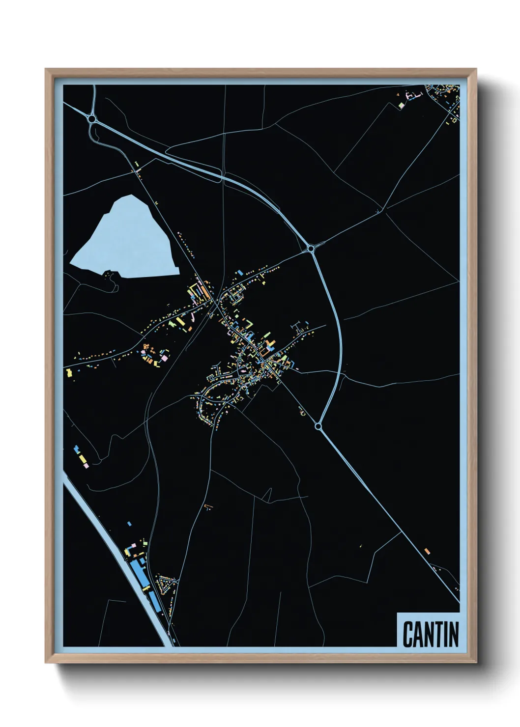 Une affiche de carte sur Cantin