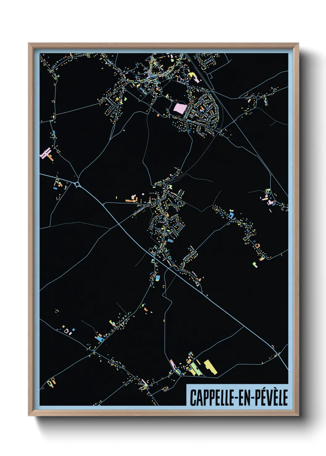 Une affiche de carte sur Cappelle-en-Pévèle