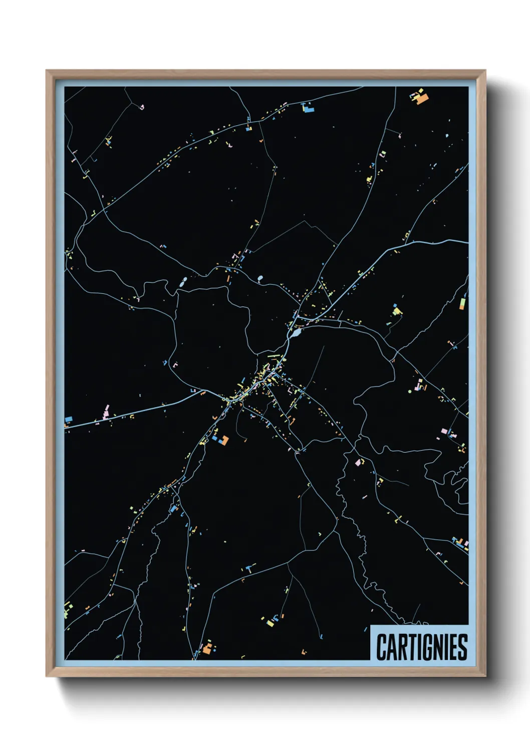 Une affiche de carte sur Cartignies