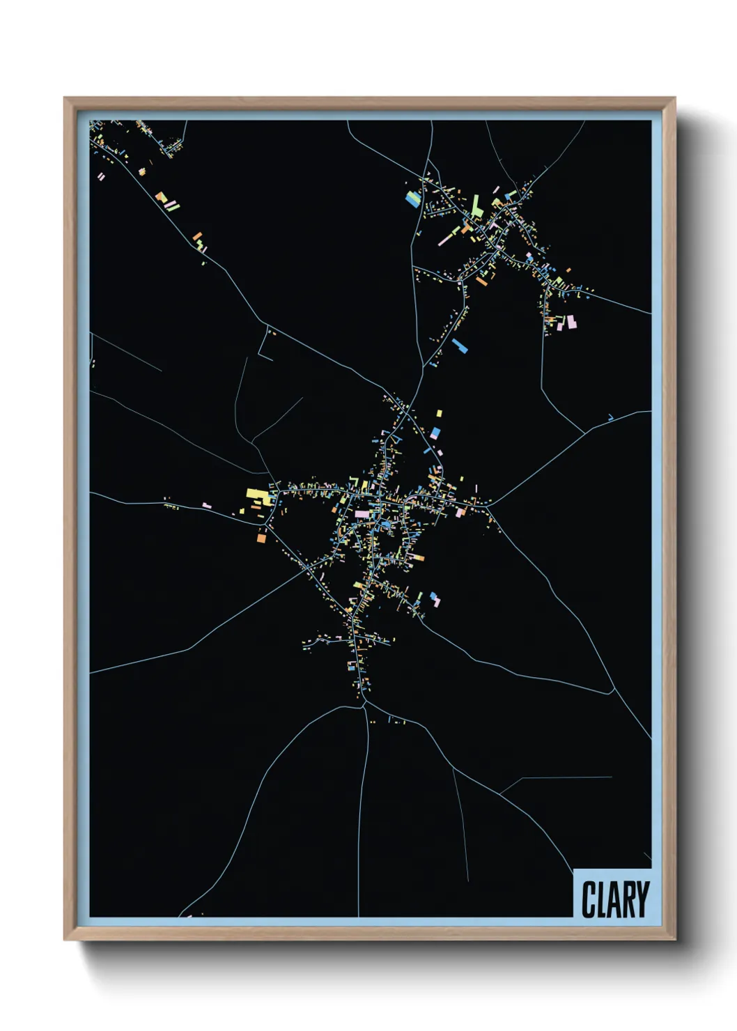 Une affiche de carte sur Clary