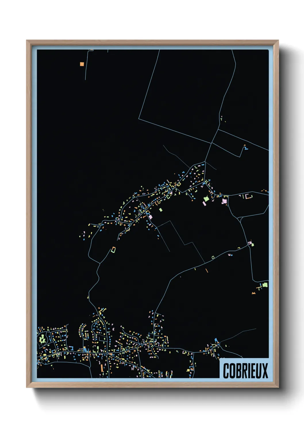 Une affiche de carte sur Cobrieux