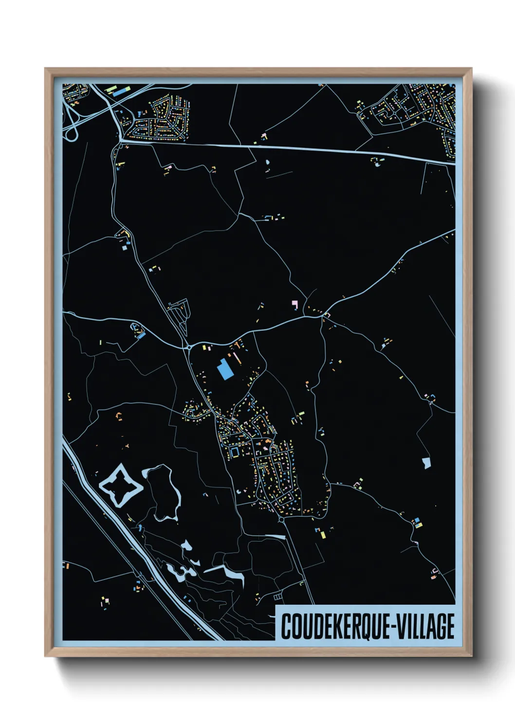 Un poster carteCoudekerque-Village