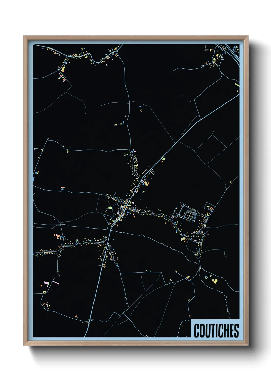 Une affiche de carte sur Coutiches