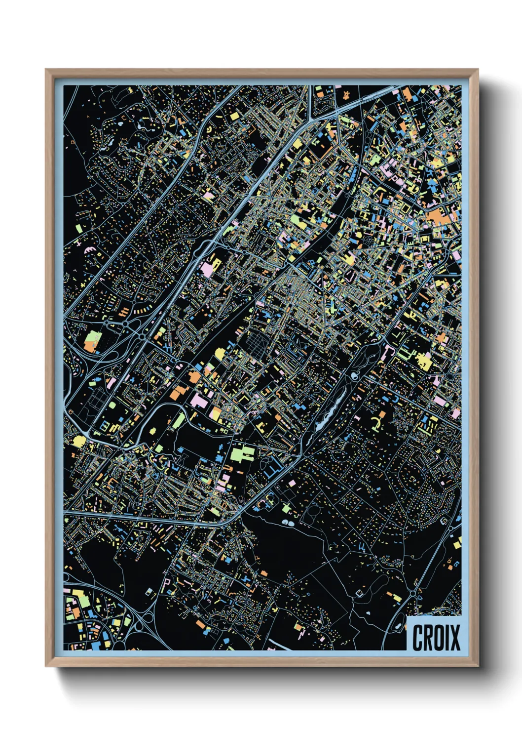 Une affiche de carte sur Croix