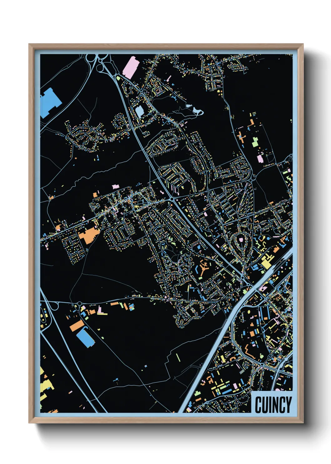 Une affiche de carte sur Cuincy