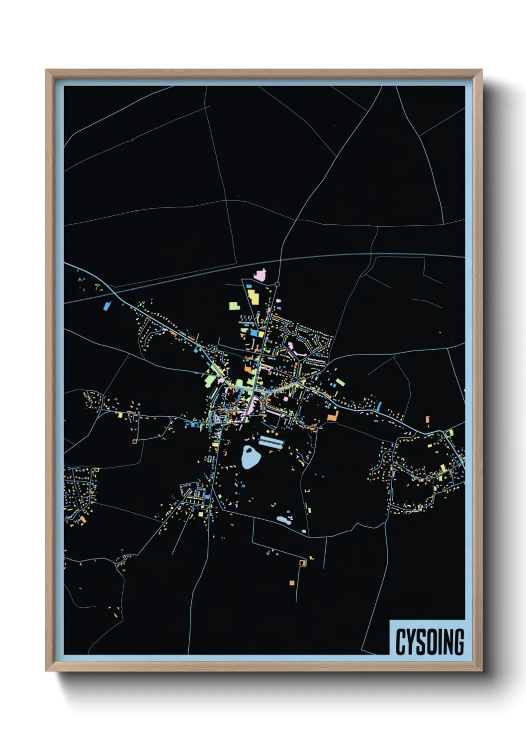 Une affiche de carte sur Cysoing