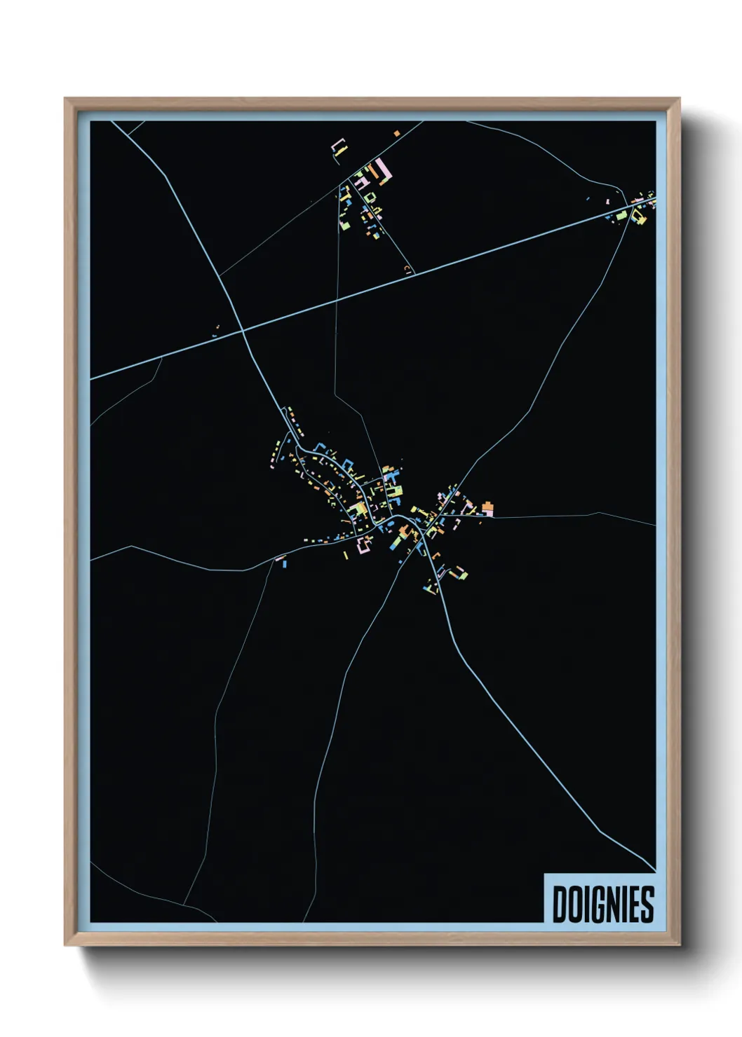 Une affiche de carte sur Doignies