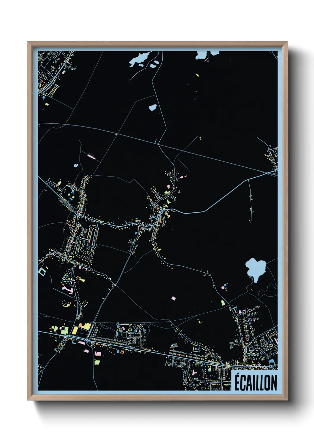 Une affiche de carte sur Écaillon