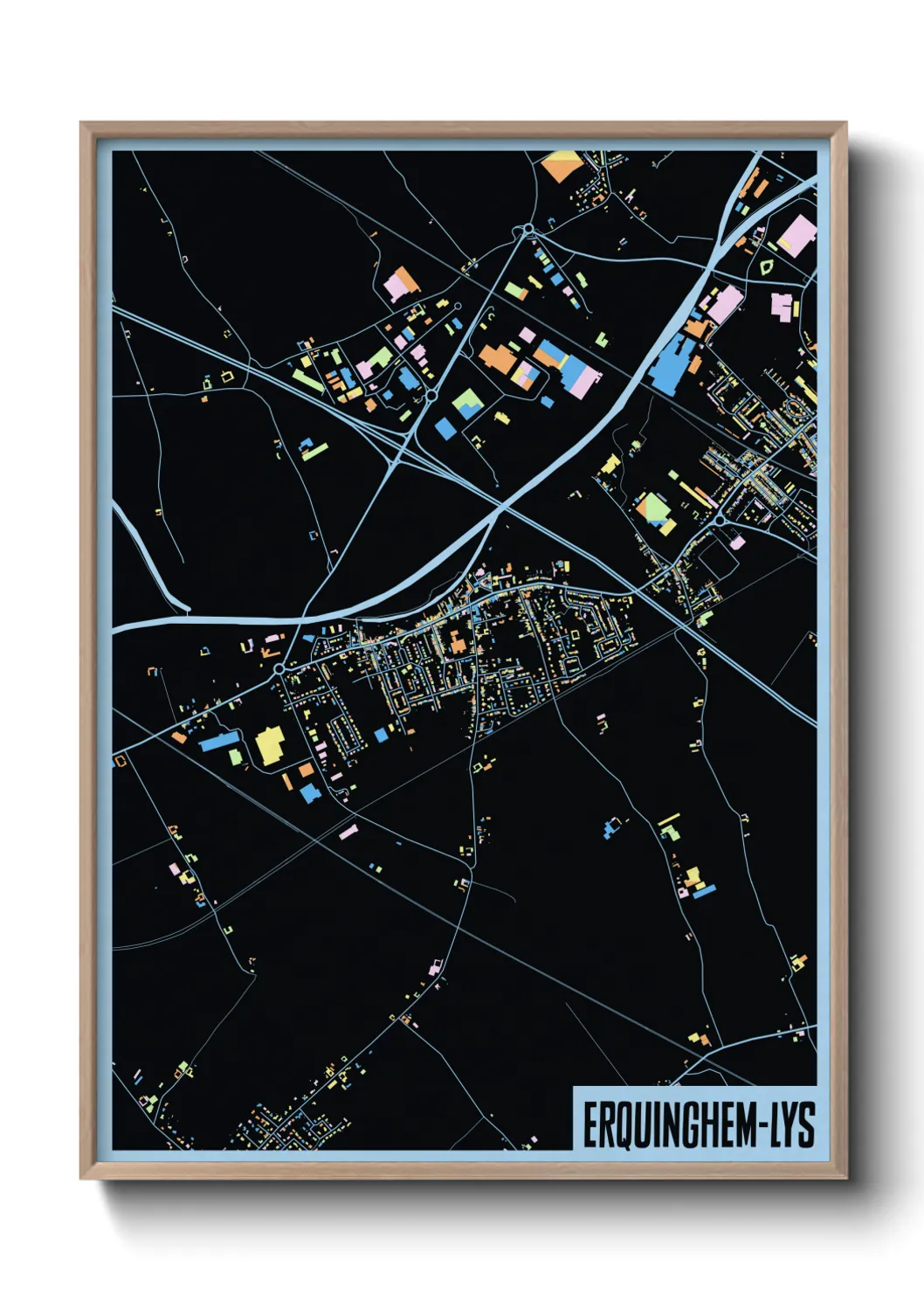 Un poster carteErquinghem-Lys