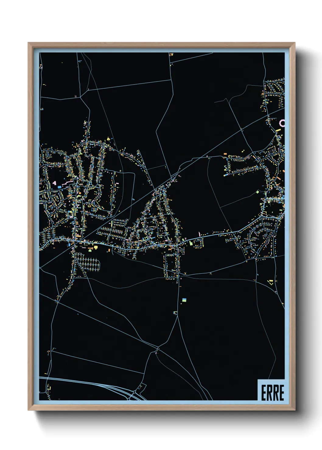 Une affiche de carte sur Erre