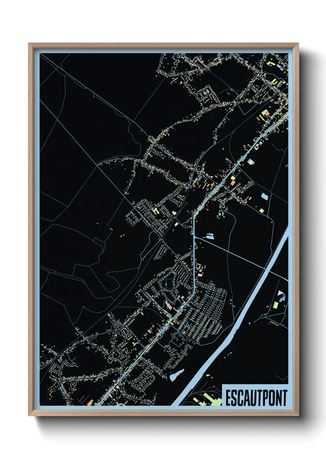 Une affiche de carte sur Escautpont