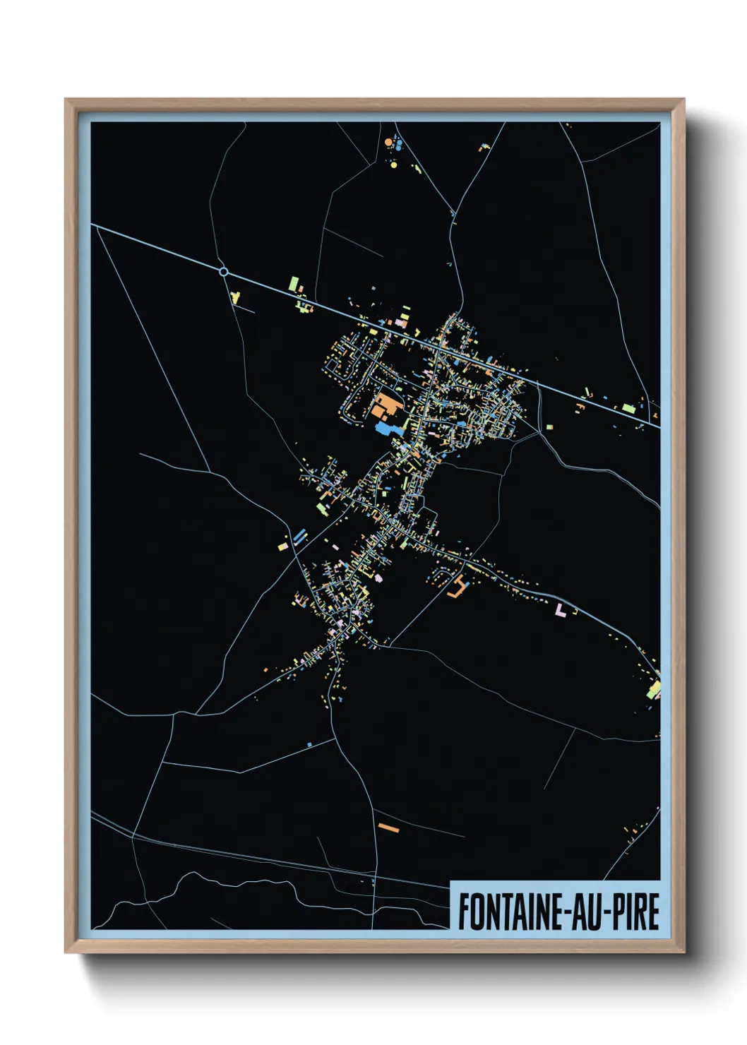 Une affiche de carte sur Fontaine-au-Pire