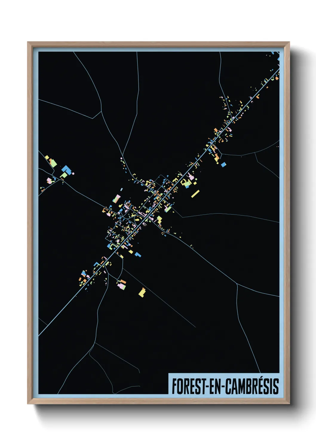 Une affiche de carte sur Forest-en-Cambrésis