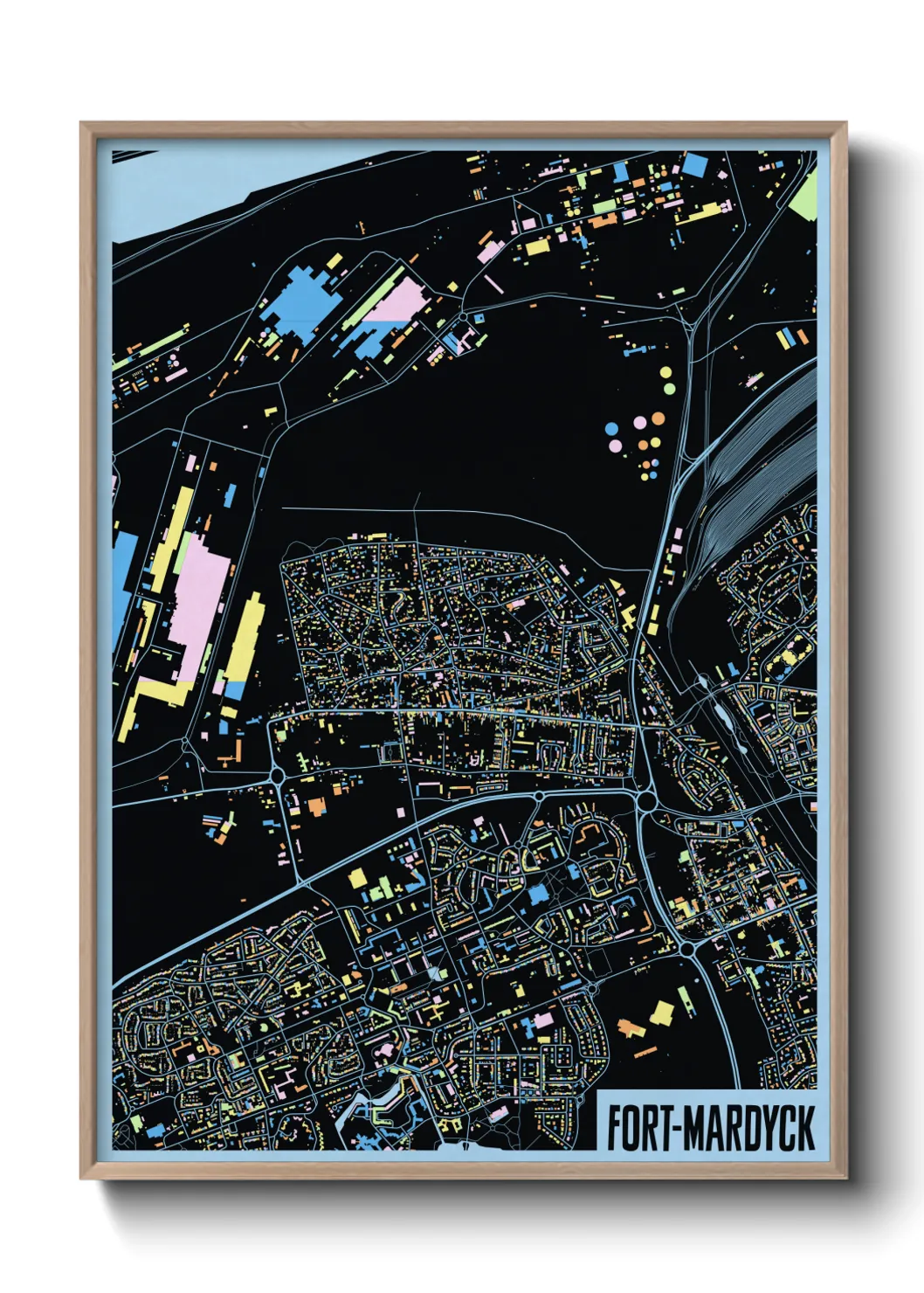 Une affiche de carte sur Fort-Mardyck