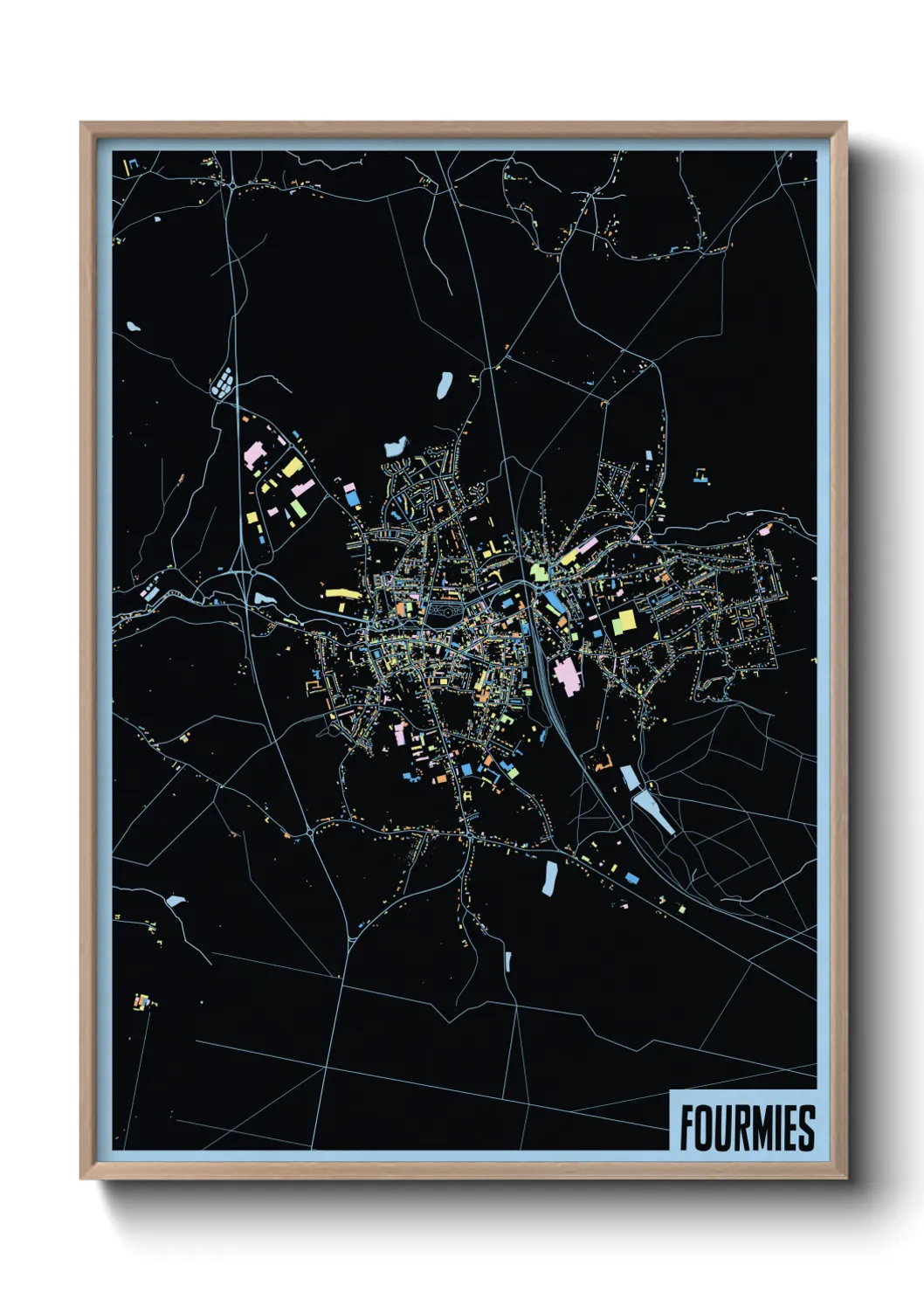 Une affiche de carte sur Fourmies