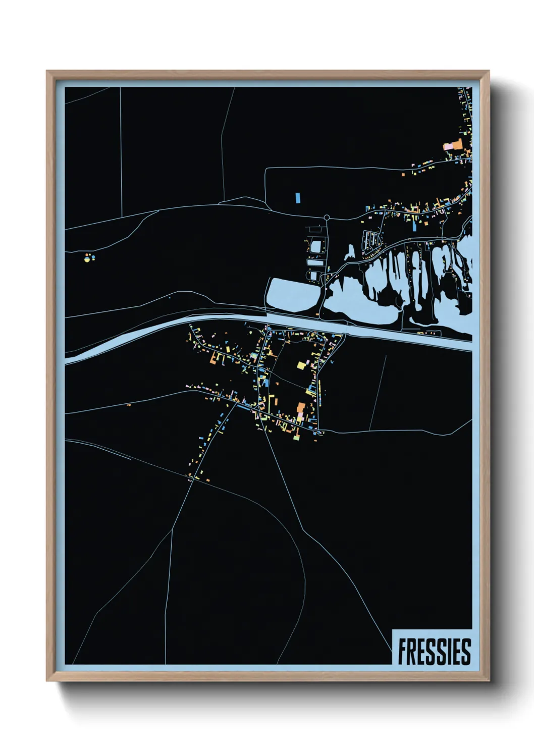 Une affiche de carte sur Fressies