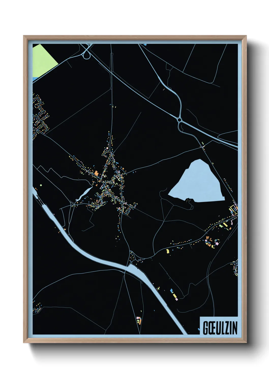 Une affiche de carte sur Gœulzin