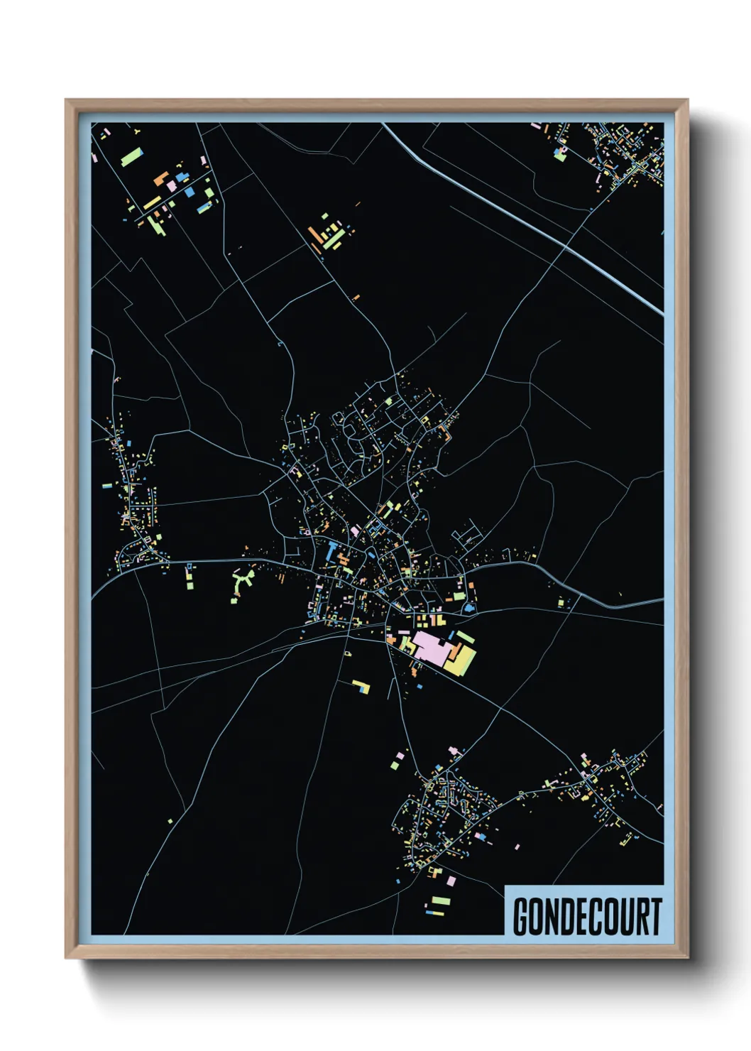 Une affiche de carte sur Gondecourt