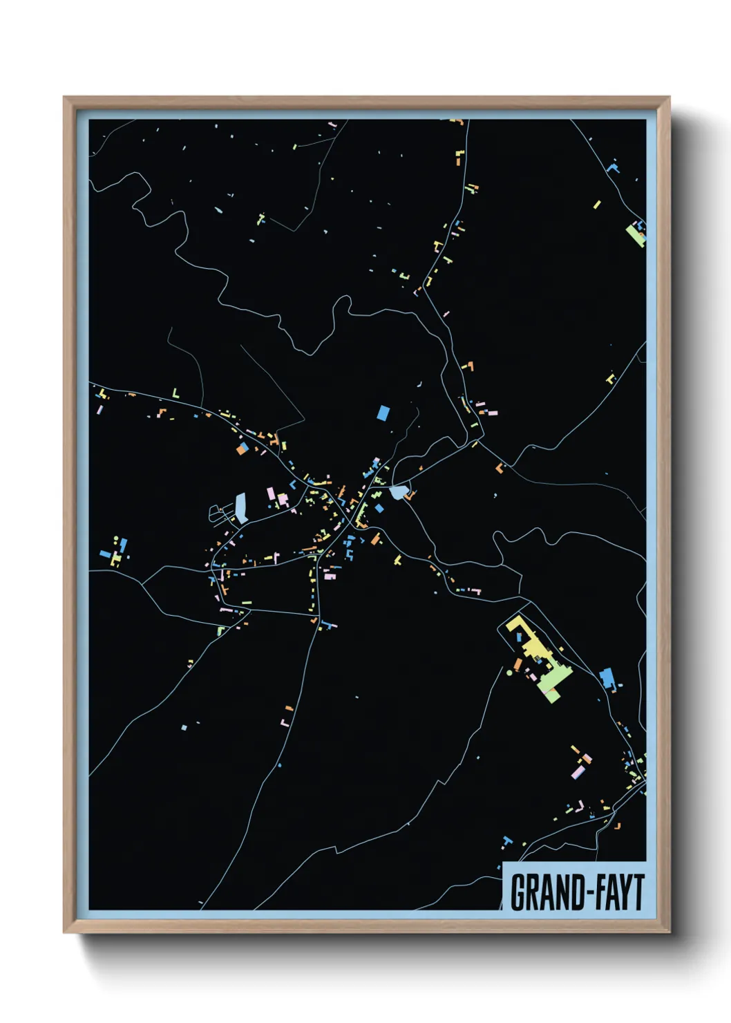 Une affiche de carte sur Grand-Fayt