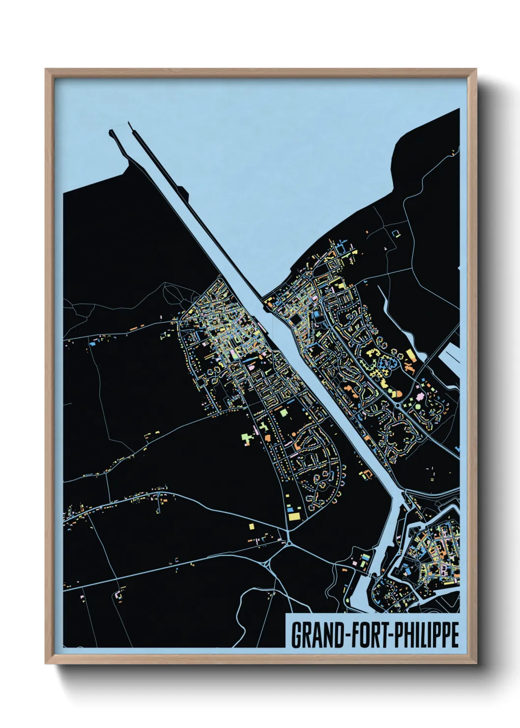 Une affiche de carte sur Grand-Fort-Philippe