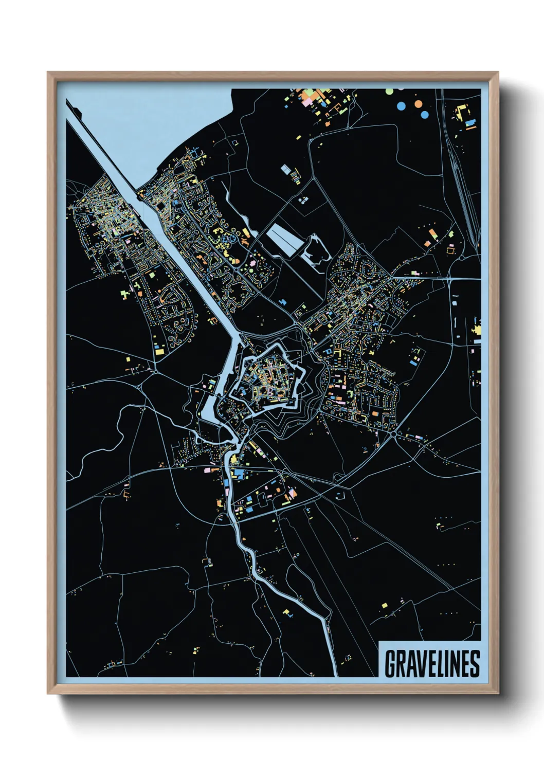 Une affiche de carte sur Gravelines