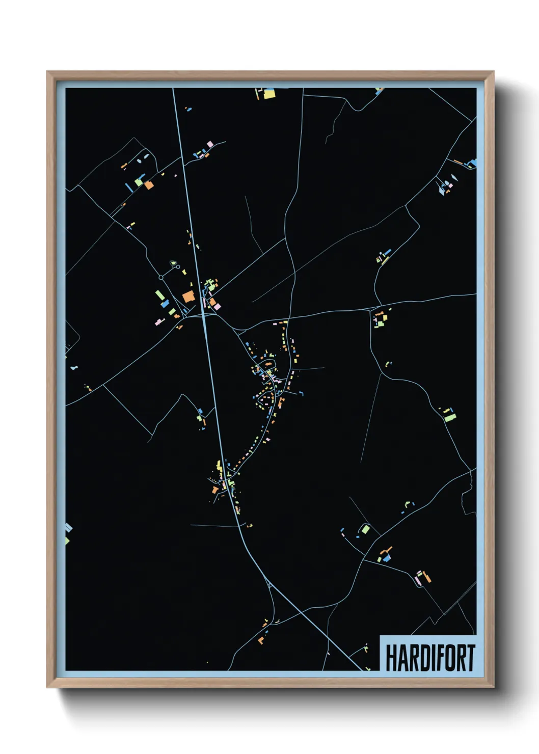 Une affiche de carte sur Hardifort