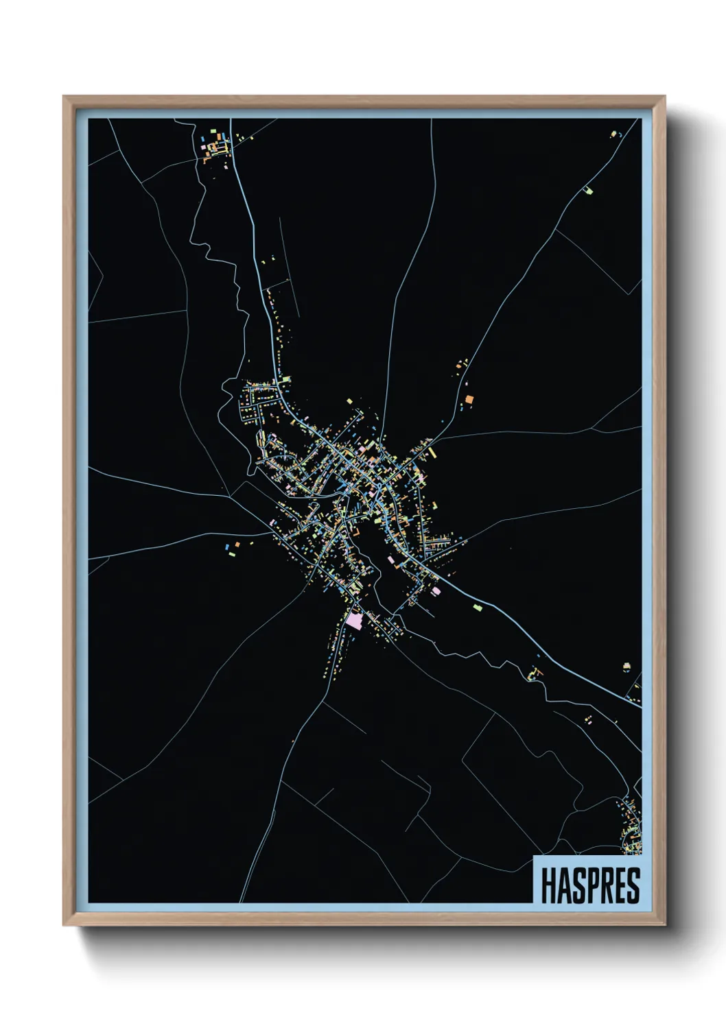 Une affiche de carte sur Haspres