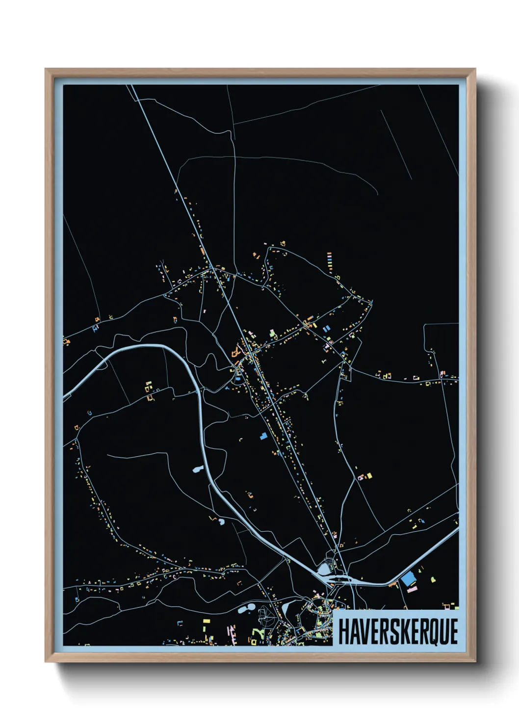 Une affiche de carte sur Haverskerque