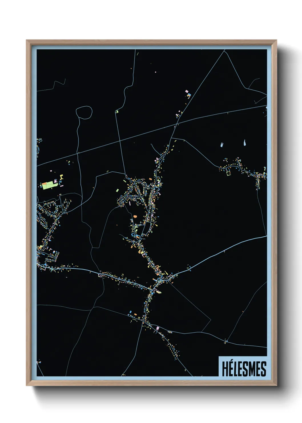 Une affiche de carte sur Hélesmes