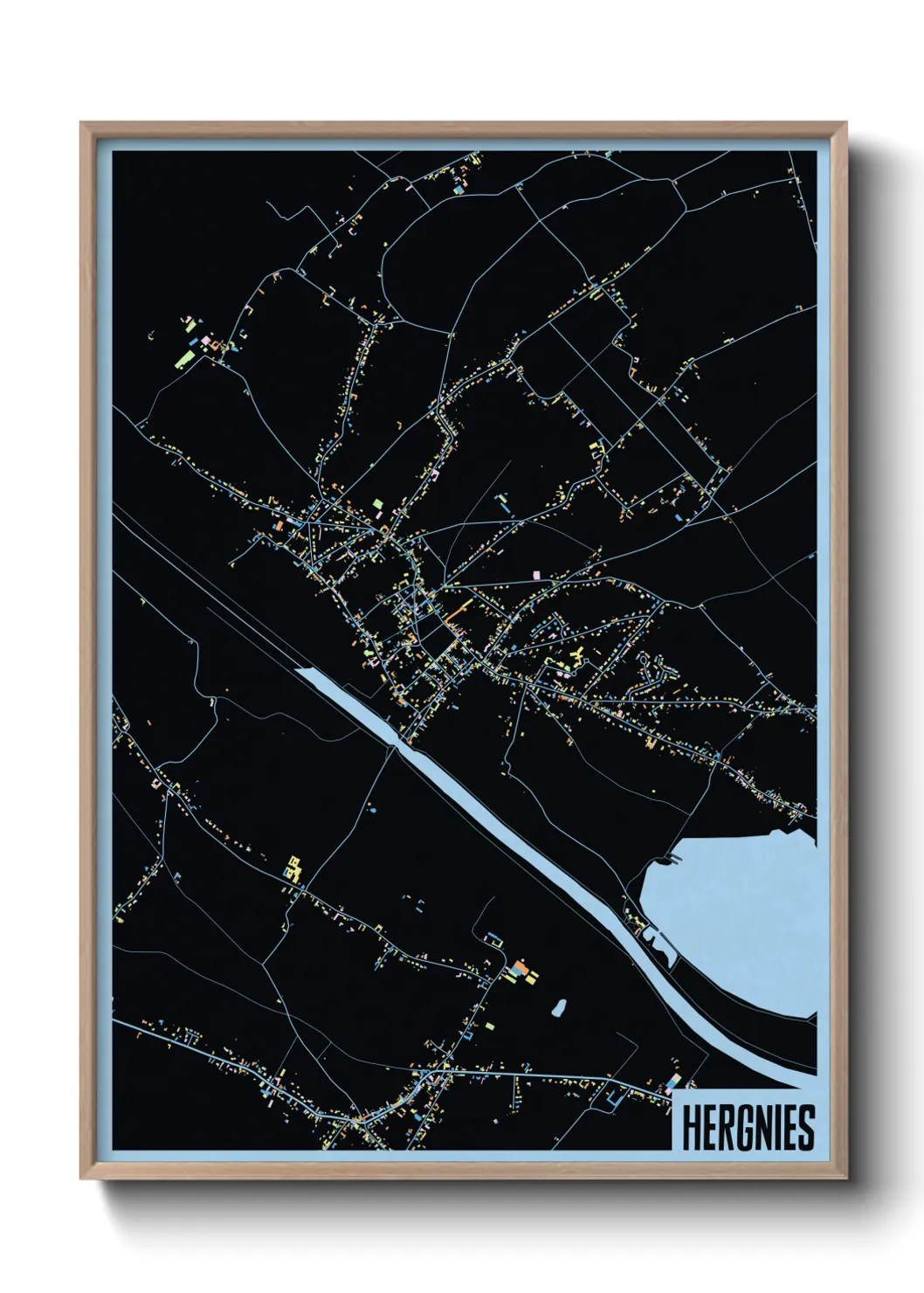 Une affiche de carte sur Hergnies