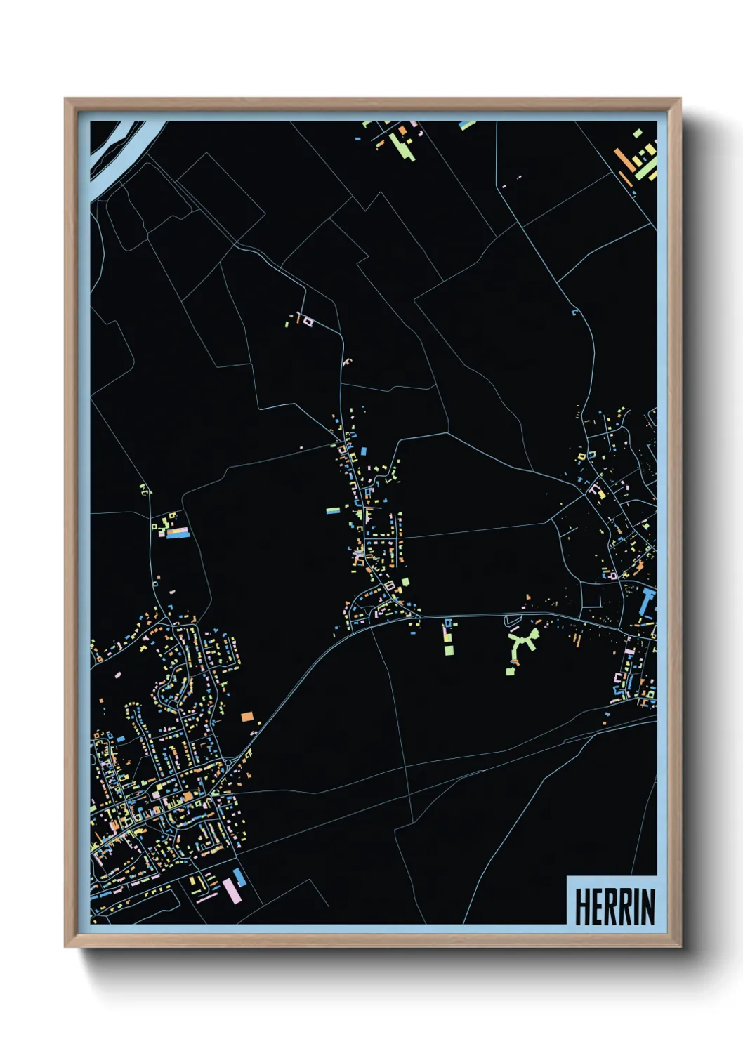 Une affiche de carte sur Herrin