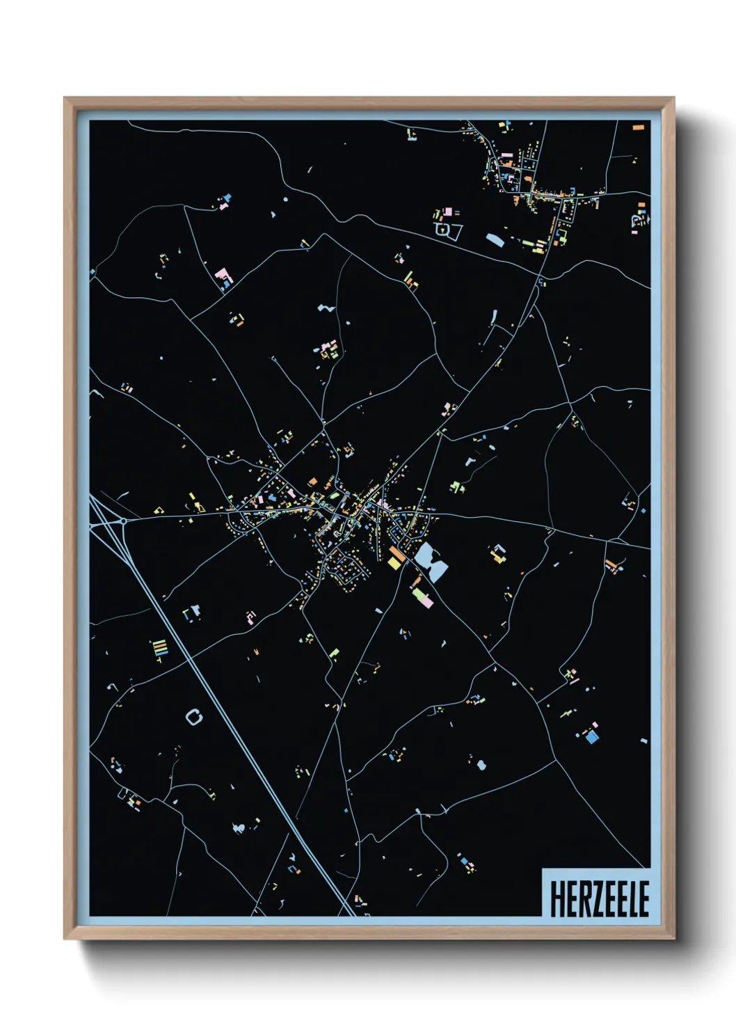 Une affiche de carte sur Herzeele