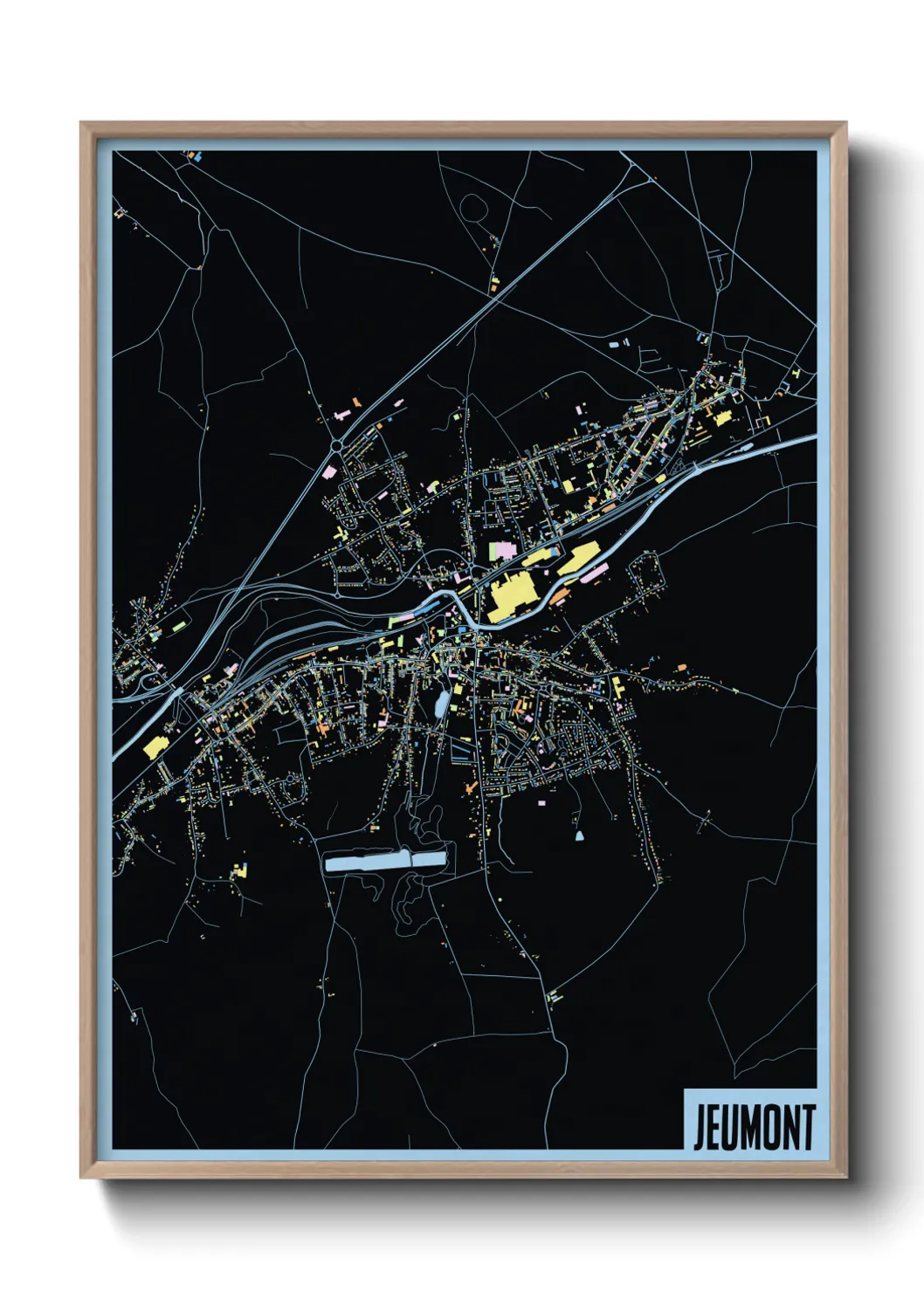 Une affiche de carte sur Jeumont