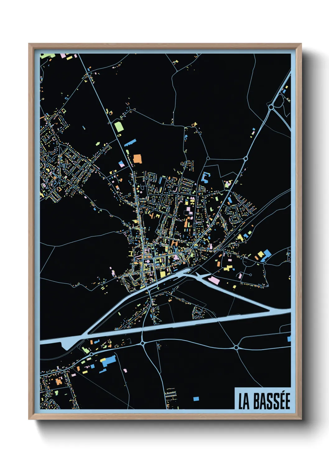 Une affiche de carte sur La Bassée