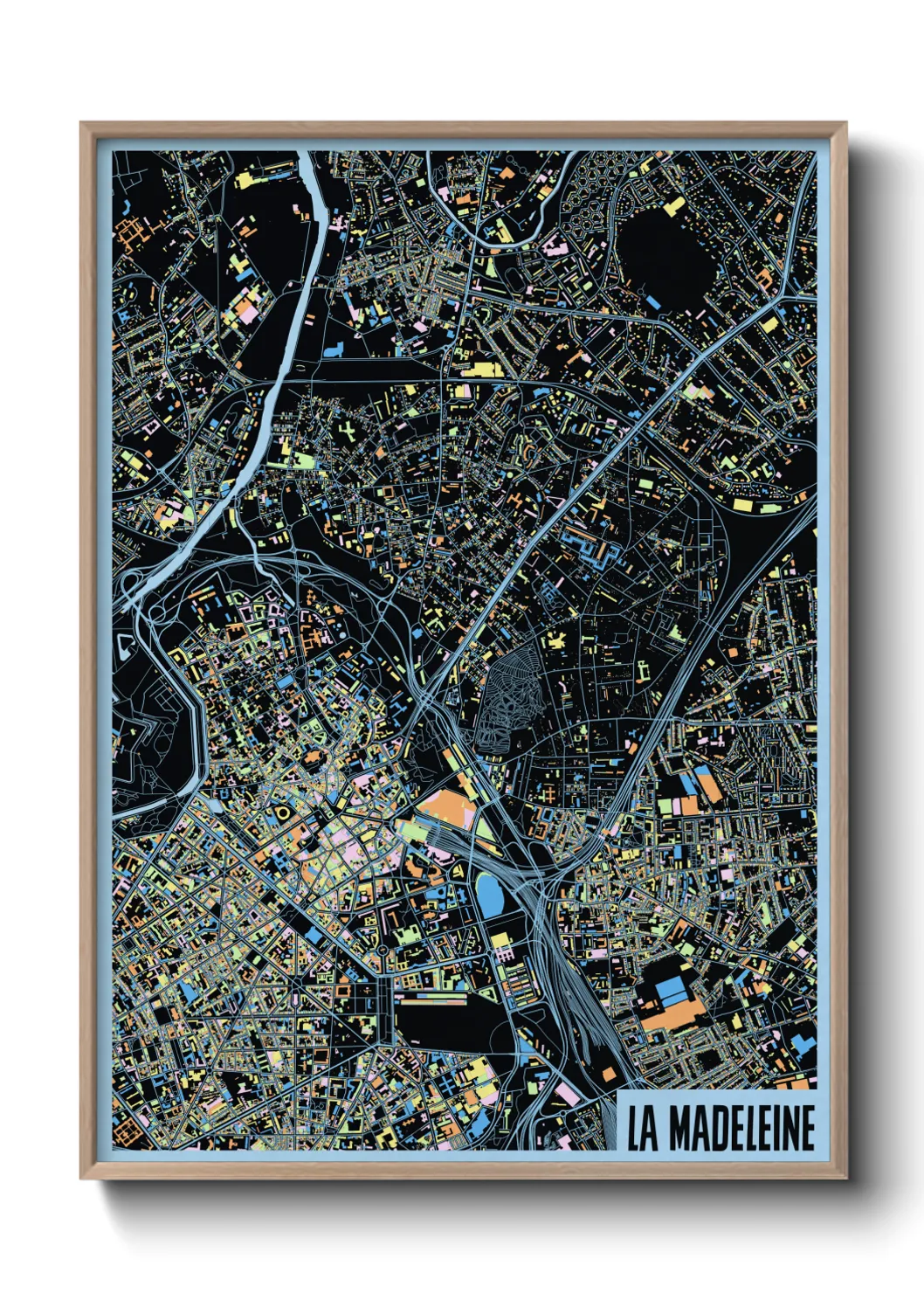 Une affiche de carte sur La Madeleine