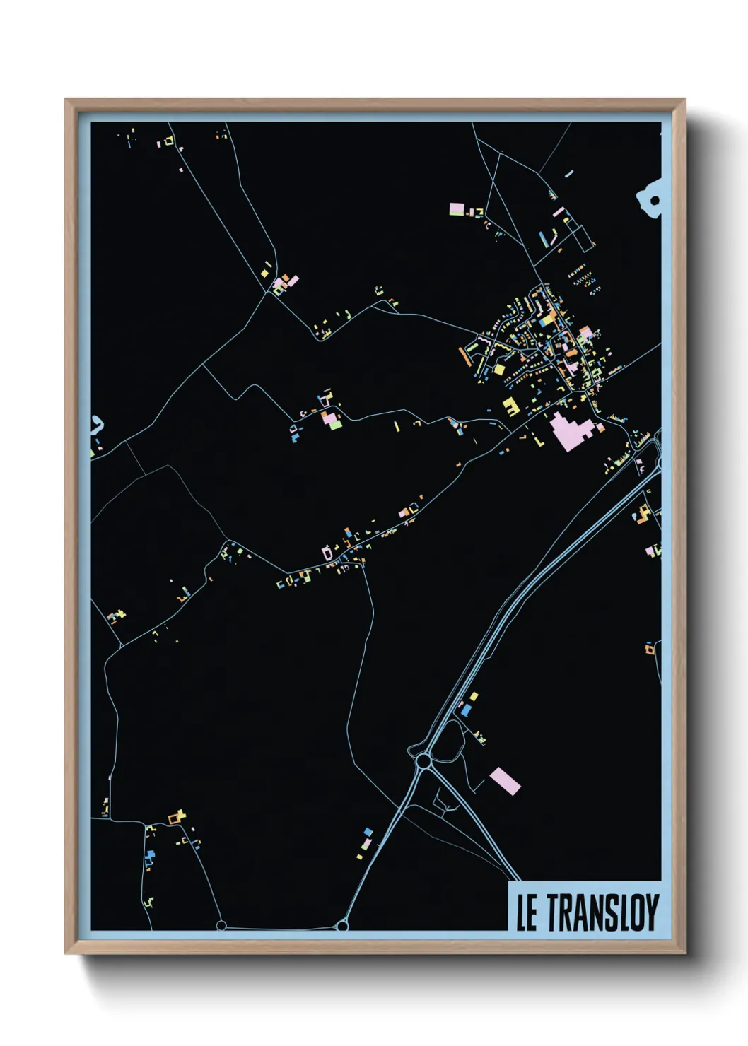 Une affiche de carte sur Le Transloy