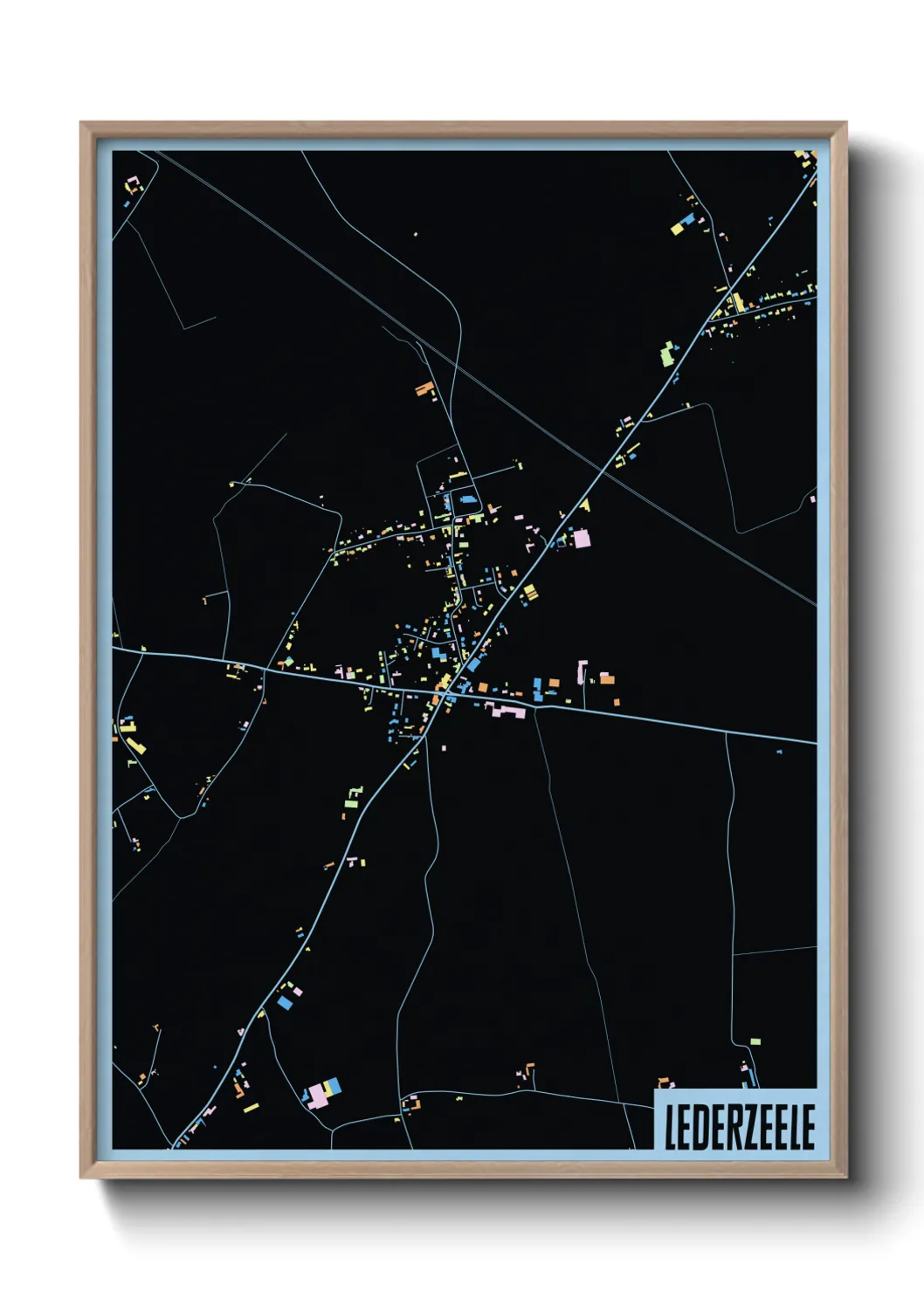 Une affiche de carte sur Lederzeele