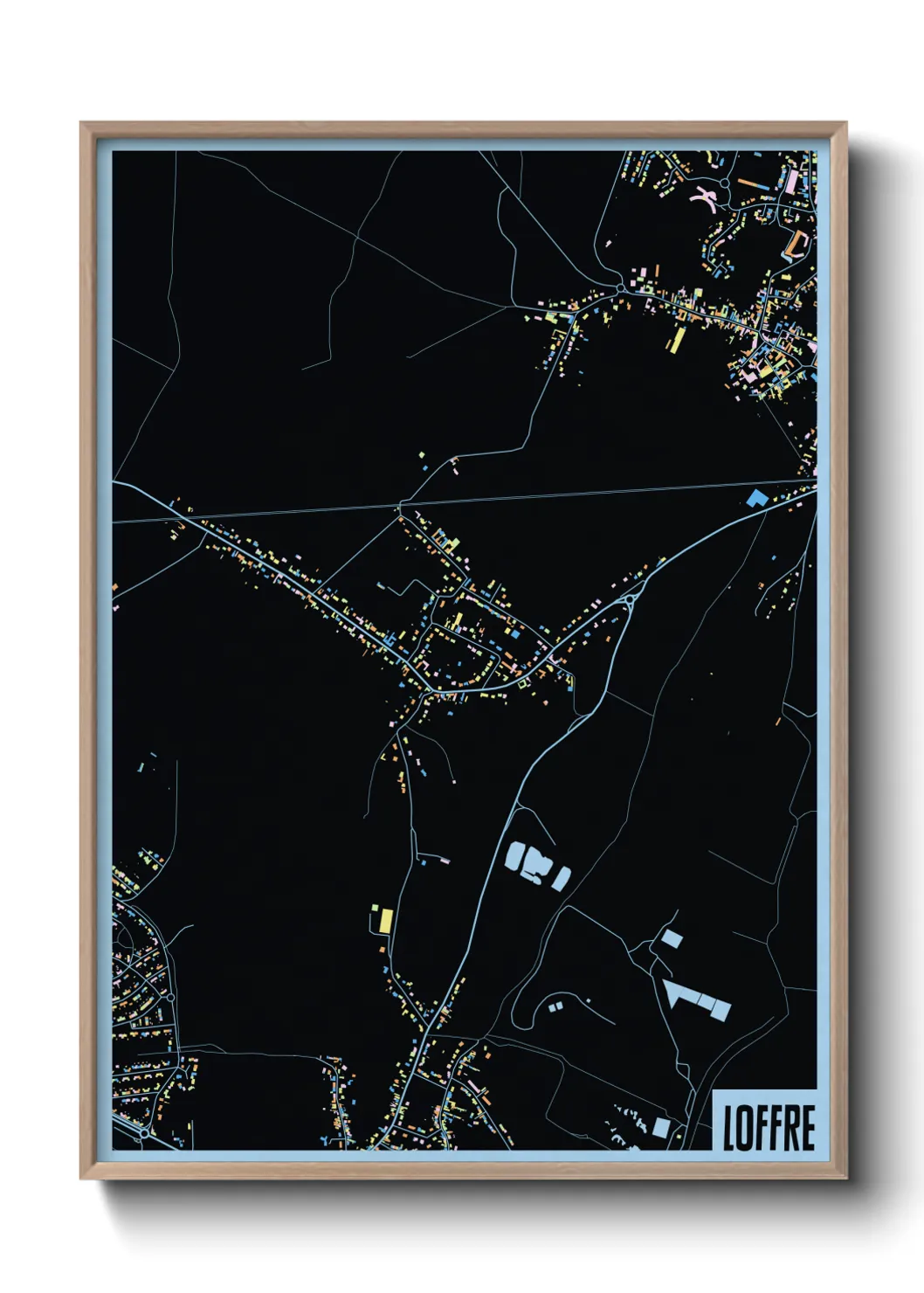 Une affiche de carte sur Loffre