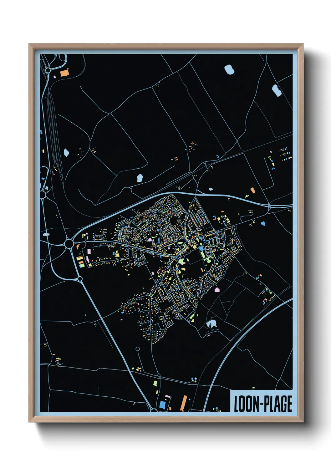 Une affiche de carte sur Loon-Plage